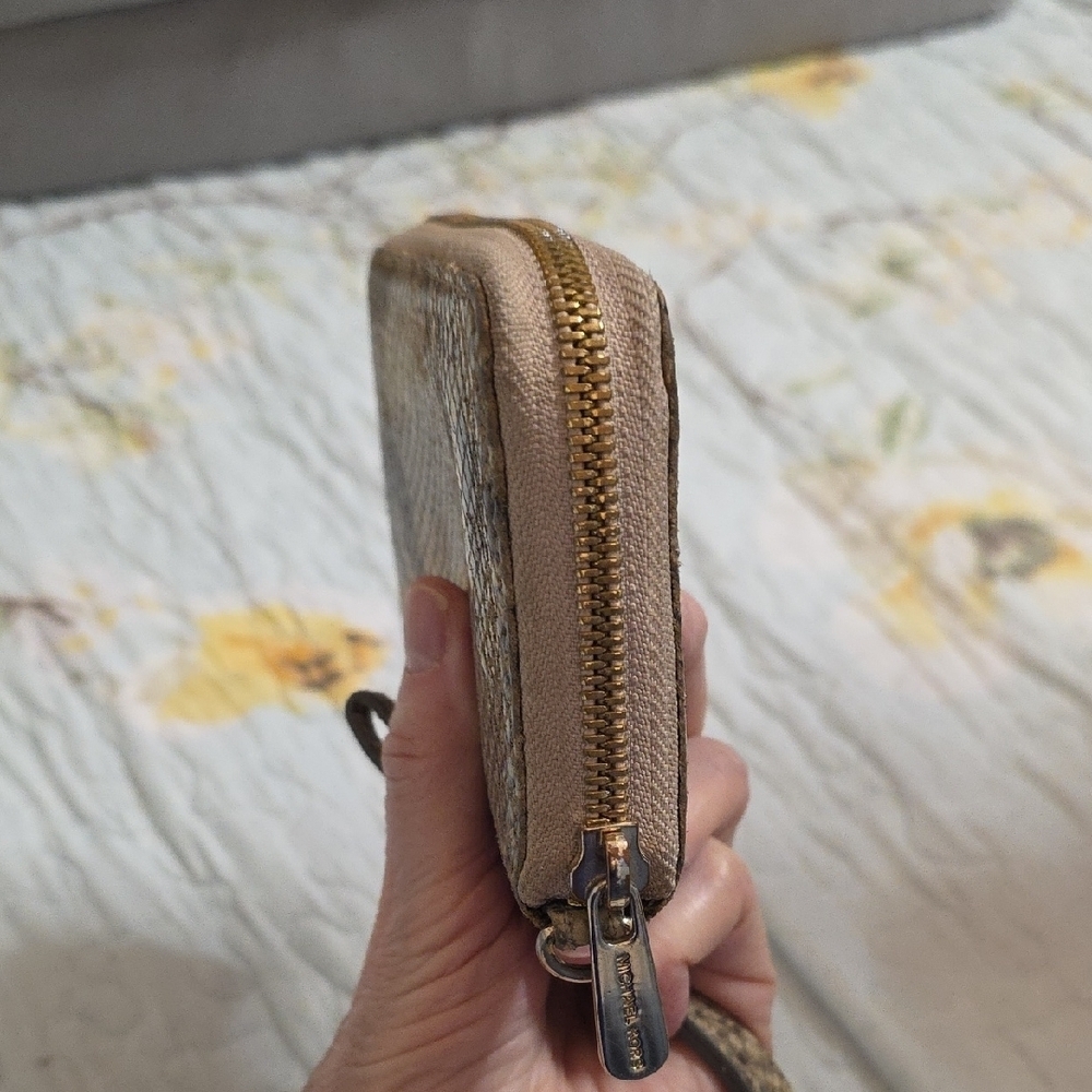 Michael Kors Tan Snake Print Wristlet - Picture 9 of 11